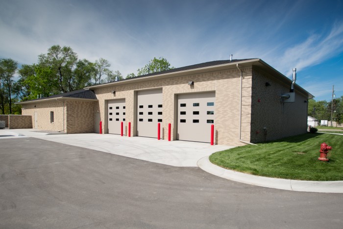 Shelby Township Fire Station 5 Rear Elevation