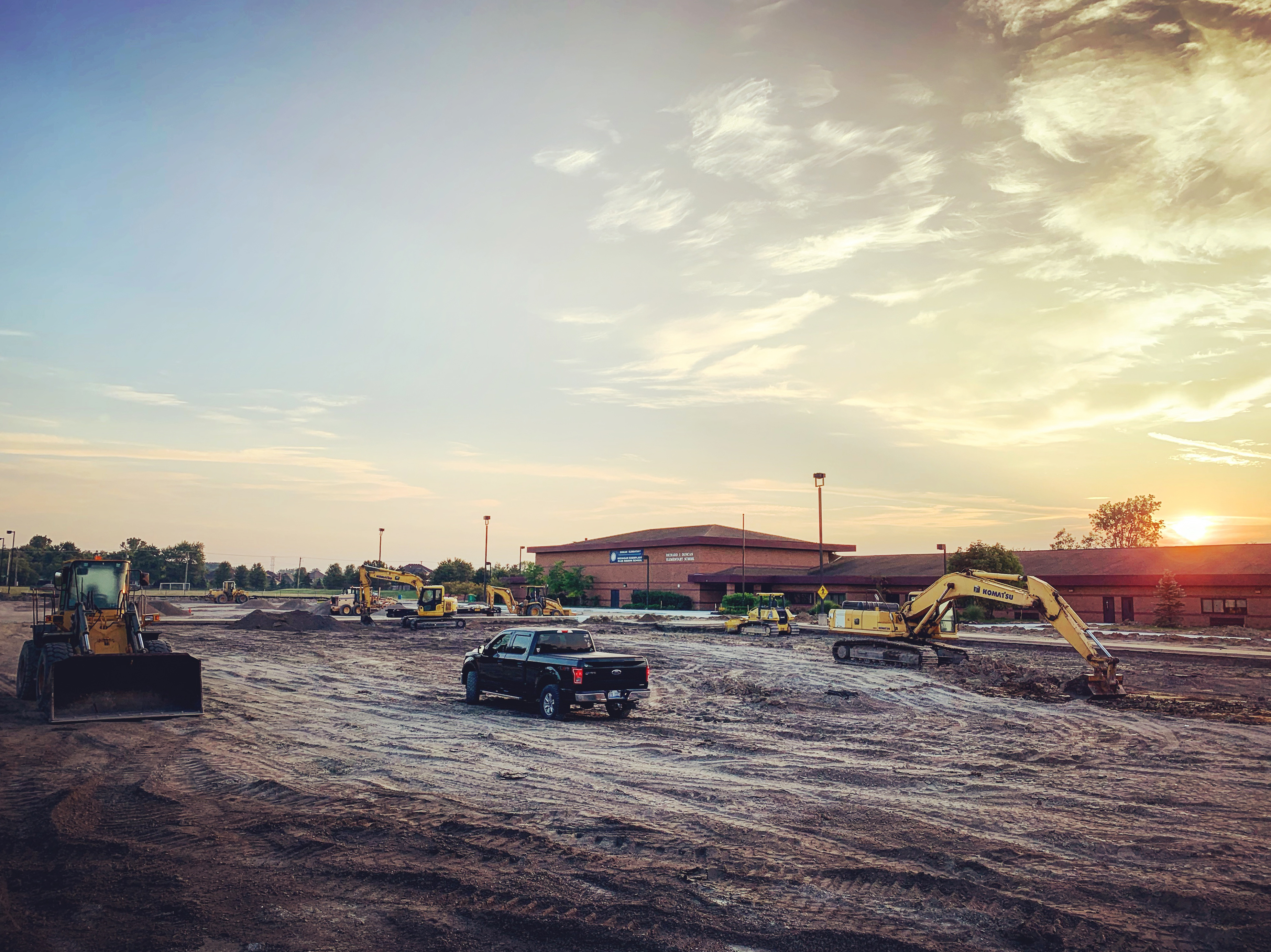 utica schools, parking lot, paving, drainage utica schools, parking lot, paving, drainage